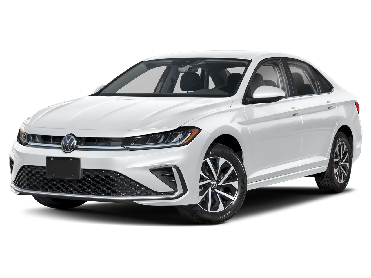 2025 Volkswagen Jetta 1.5T S in Pure White — front three-quarter view