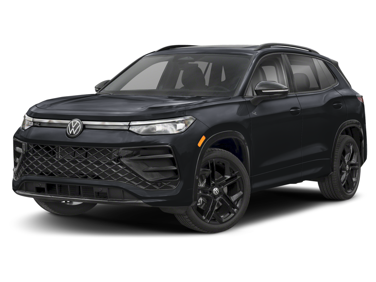 2026 Volkswagen Tiguan SE R-Line Black in Deep Black Pear — front three-quarter view